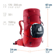 Futura Pro 32 Deuter en color Cherry / Masala