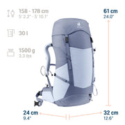 Futura Pro 30 SL Deuter en color Polar / Bluejay