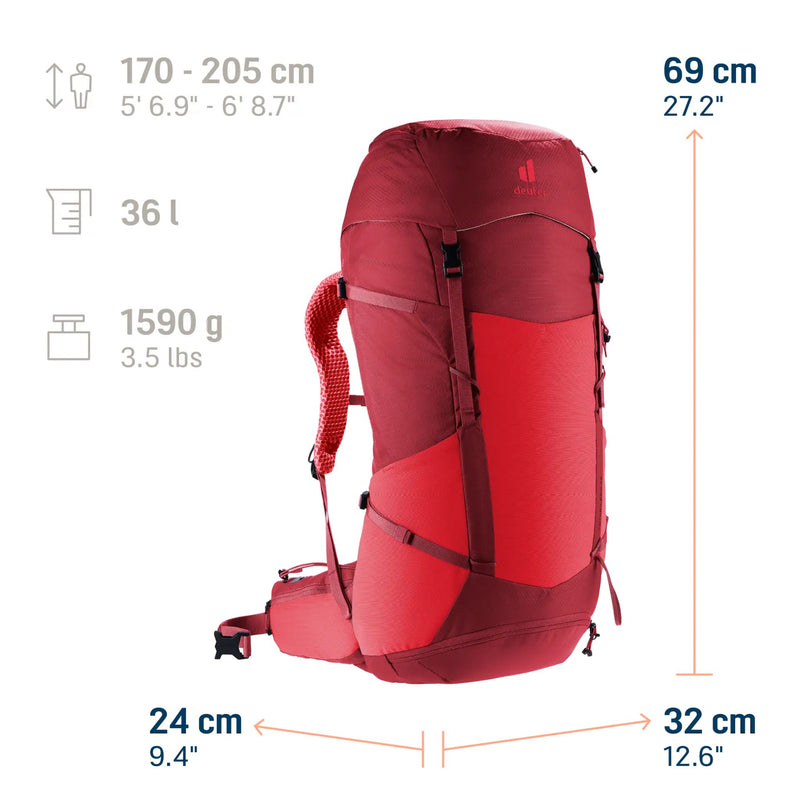 Futura Pro 36 Deuter en color Cherry / Masala