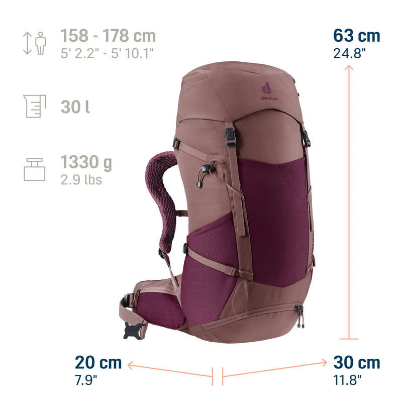 Futura 30 SL Deuter en color Cassis / Ashrose