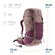 Futura Pro 38 SL Deuter en color Cassis / Ashrose