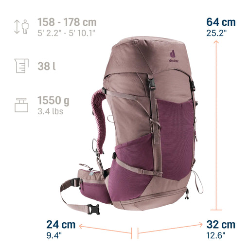 Futura Pro 38 SL Deuter en color Cassis / Ashrose