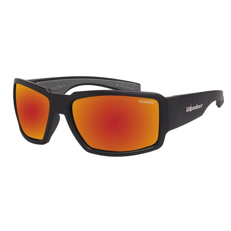 Lentes Boogie Bomber Marco Negro Lente Rojo Foam Gris