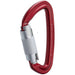 Mosquetón Aluminio NRS Sliq Seguro Automático 25 kN Red Silver