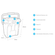 Hielera Pelican 20QT Elite Pasific Blue Gray