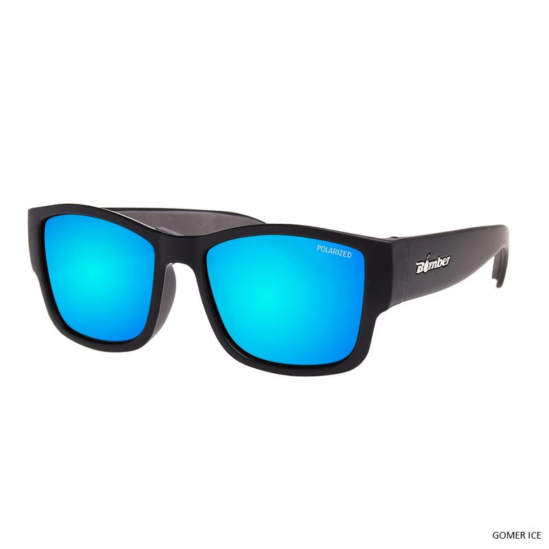 Lente Gomer Bomber Marco Negro Mate Lente Ice Foam Gris