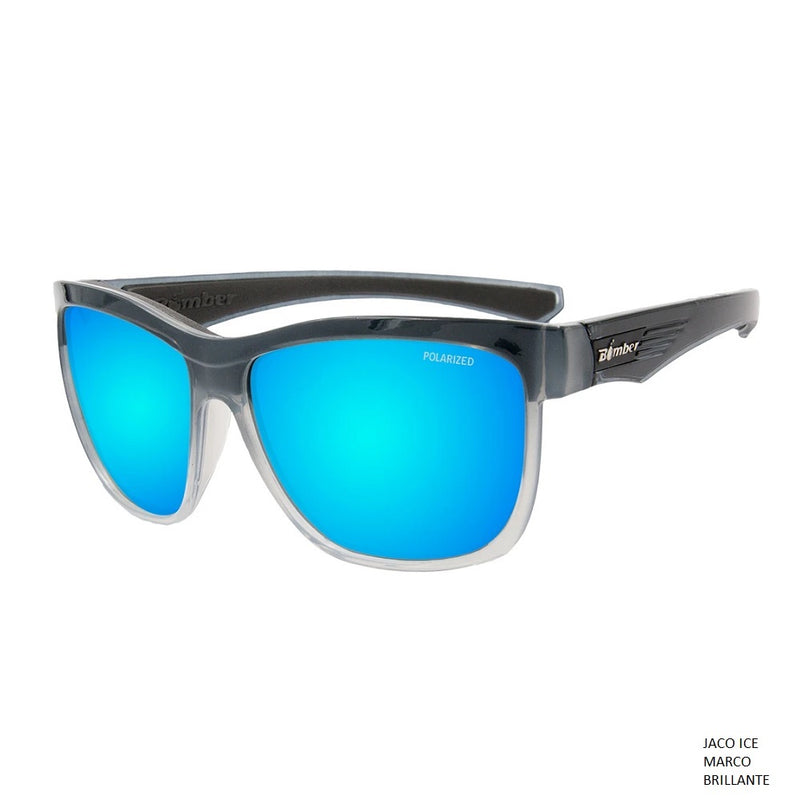 Lente Jaco Bomber Marco Humo Brillante Lente Ice Foam Gris