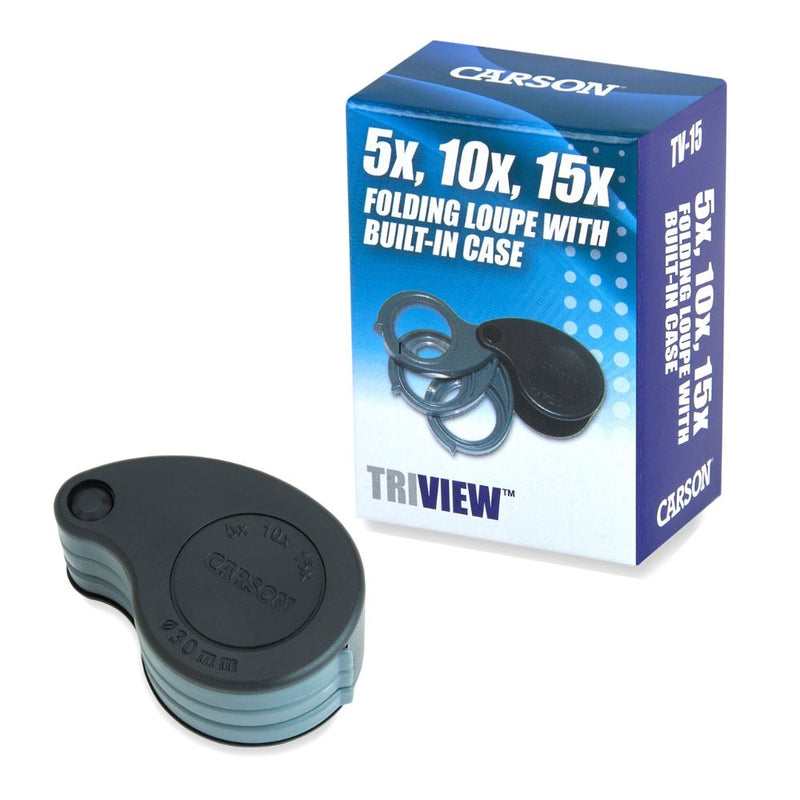 Lupa plegable Carson TriView TV-15 5x/10x/15x