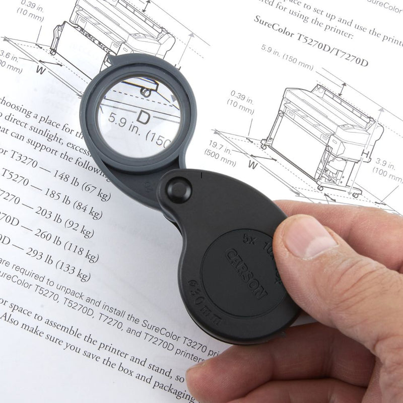 Lupa plegable Carson TriView TV-15 5x/10x/15x