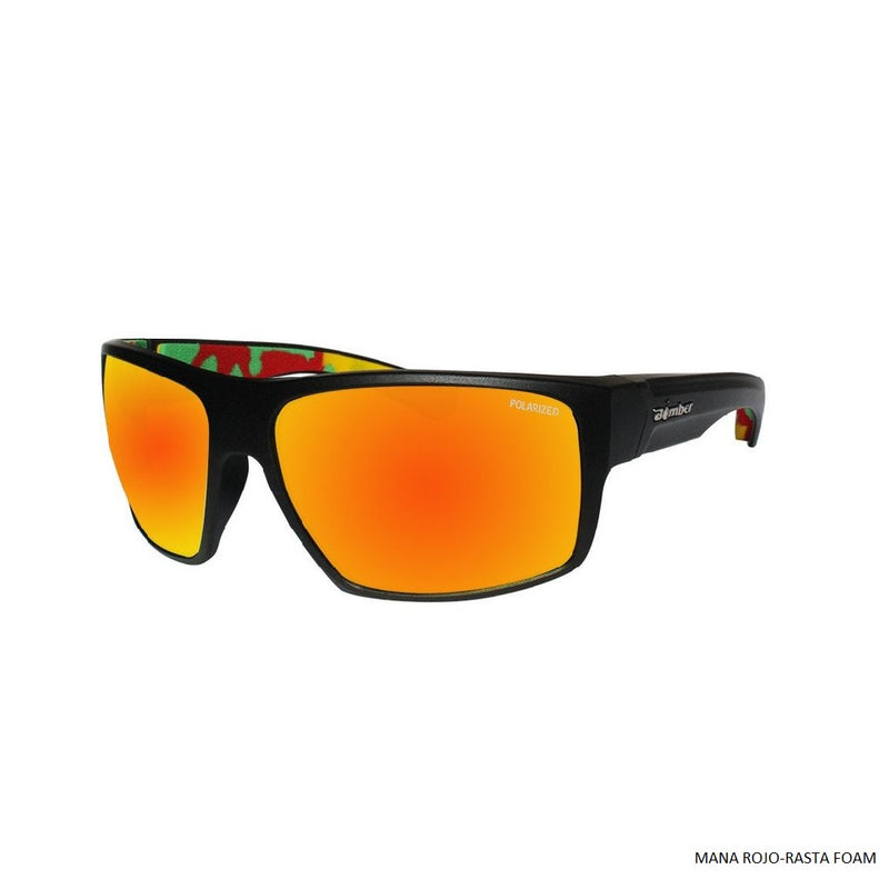 Lente Mana Bomber Marco Negro mate Lente Rojo Foam Rasta