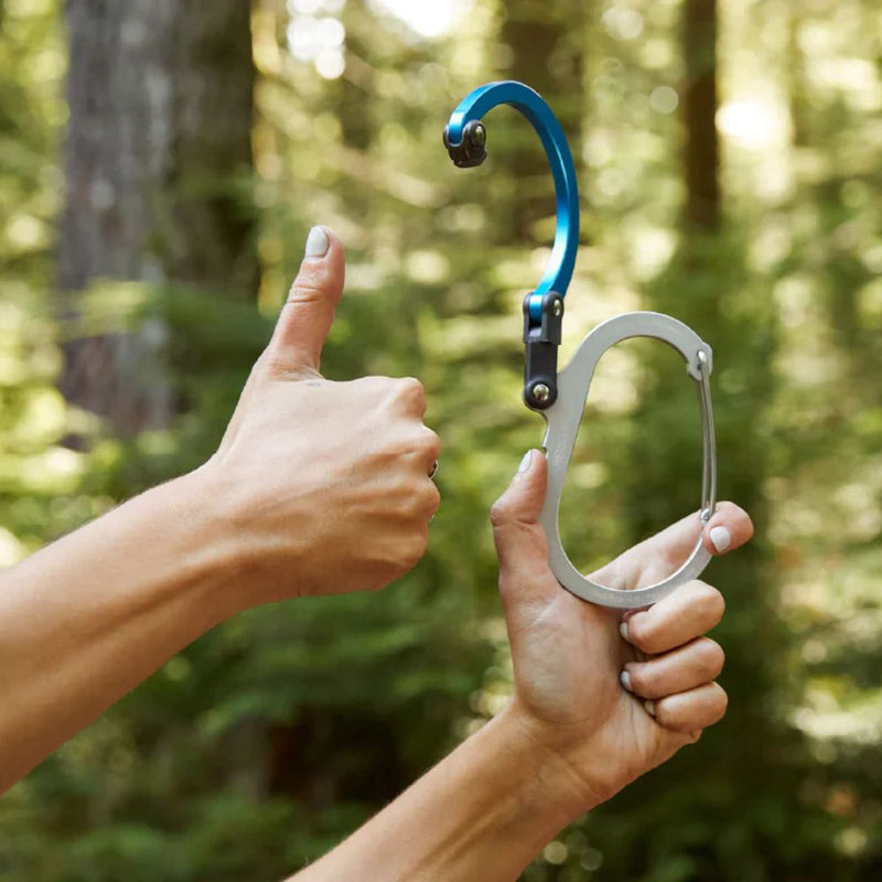 Mosquetón Heroclip Grande 45kg Gris y Negro