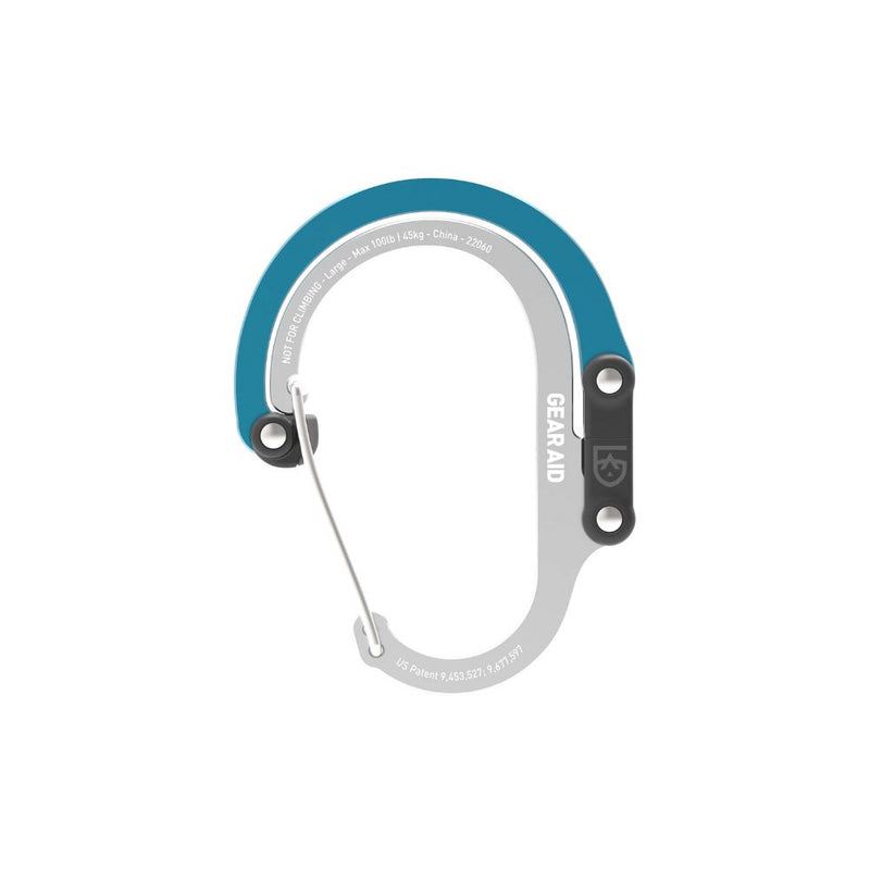 Mosquetón Heroclip Grande 45kg Azul y Plata