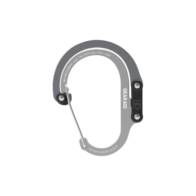 Mosquetón Heroclip Grande 45kg Gris y Plata