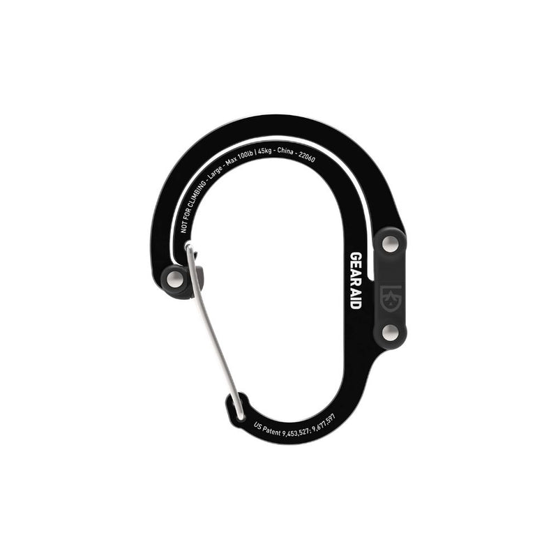 Mosquetón Heroclip Grande 45kg Negro